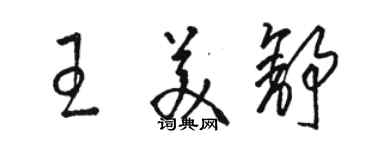 駱恆光王美舒草書個性簽名怎么寫