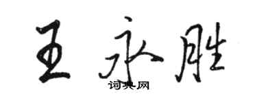 駱恆光王永勝行書個性簽名怎么寫