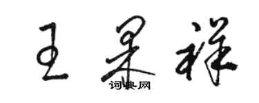 駱恆光王果祥草書個性簽名怎么寫