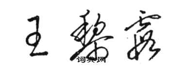 駱恆光王黎霞草書個性簽名怎么寫