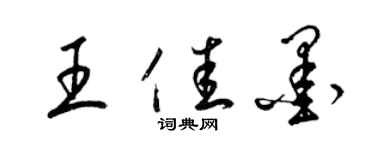 梁錦英王佳墨草書個性簽名怎么寫