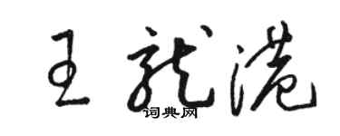 駱恆光王龍港草書個性簽名怎么寫