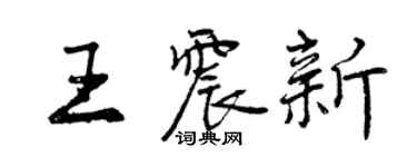 曾慶福王震新行書個性簽名怎么寫