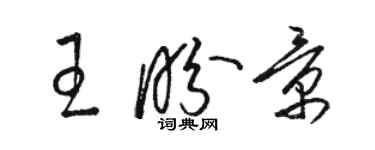 駱恆光王盼景草書個性簽名怎么寫