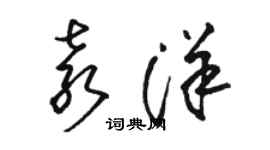 駱恆光袁洋草書個性簽名怎么寫