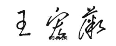 駱恆光王宏薇草書個性簽名怎么寫