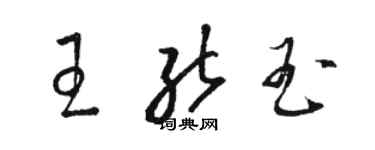 駱恆光王能玉草書個性簽名怎么寫