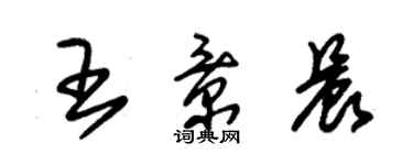 朱錫榮王景晨草書個性簽名怎么寫