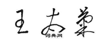 駱恆光王太菊草書個性簽名怎么寫