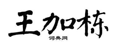 翁闓運王加棟楷書個性簽名怎么寫