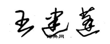 朱錫榮王建蓬草書個性簽名怎么寫