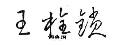 駱恆光王栓鎖草書個性簽名怎么寫