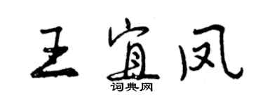 曾慶福王宜鳳行書個性簽名怎么寫