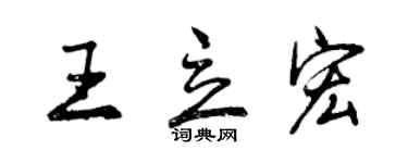 曾慶福王立宏行書個性簽名怎么寫