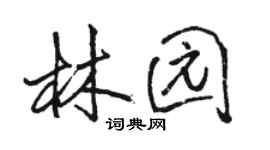駱恆光林園行書個性簽名怎么寫