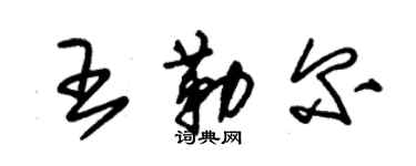 朱錫榮王勒爾草書個性簽名怎么寫