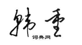 駱恆光韓重草書個性簽名怎么寫