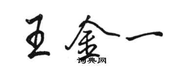 駱恆光王金一行書個性簽名怎么寫