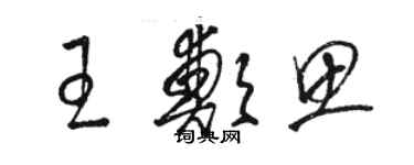 駱恆光王鄭思草書個性簽名怎么寫