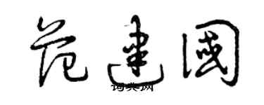 曾慶福范建國草書個性簽名怎么寫