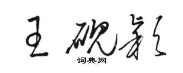 駱恆光王硯穎草書個性簽名怎么寫