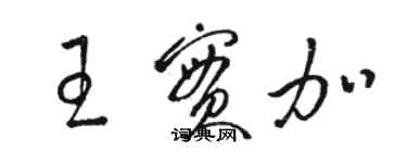 駱恆光王實加草書個性簽名怎么寫