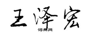 曾慶福王澤宏行書個性簽名怎么寫