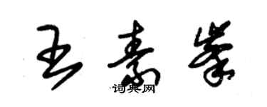 朱錫榮王素峰草書個性簽名怎么寫