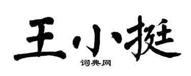 翁闓運王小挺楷書個性簽名怎么寫