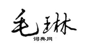 曾慶福毛琳行書個性簽名怎么寫
