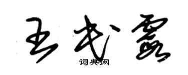 朱錫榮王民霞草書個性簽名怎么寫