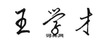 駱恆光王學才行書個性簽名怎么寫