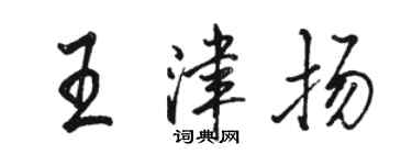 駱恆光王津揚行書個性簽名怎么寫