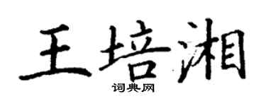 丁謙王培湘楷書個性簽名怎么寫