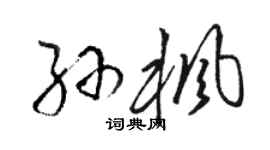 駱恆光孫楓草書個性簽名怎么寫