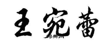 胡問遂王宛蕾行書個性簽名怎么寫