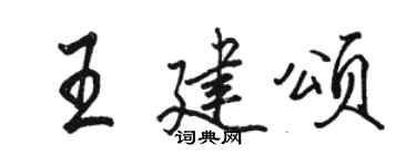 駱恆光王建頌行書個性簽名怎么寫