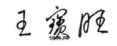 駱恆光王寶旺草書個性簽名怎么寫