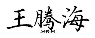 丁謙王騰海楷書個性簽名怎么寫