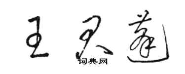 駱恆光王君蓬草書個性簽名怎么寫