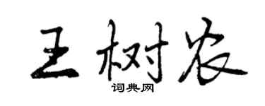 曾慶福王樹農行書個性簽名怎么寫