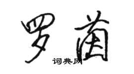 駱恆光羅茵行書個性簽名怎么寫