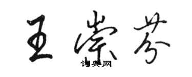 駱恆光王崇芬行書個性簽名怎么寫