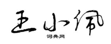 曾慶福王小佩草書個性簽名怎么寫