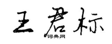 曾慶福王君標行書個性簽名怎么寫