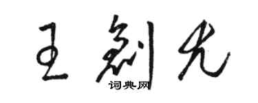 駱恆光王創尤草書個性簽名怎么寫