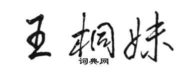 駱恆光王桐妹行書個性簽名怎么寫