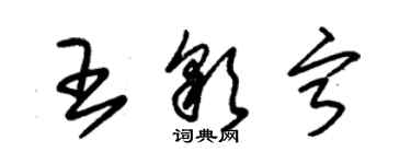 朱錫榮王彩寧草書個性簽名怎么寫