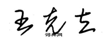 朱錫榮王克立草書個性簽名怎么寫