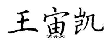 丁謙王宙凱楷書個性簽名怎么寫